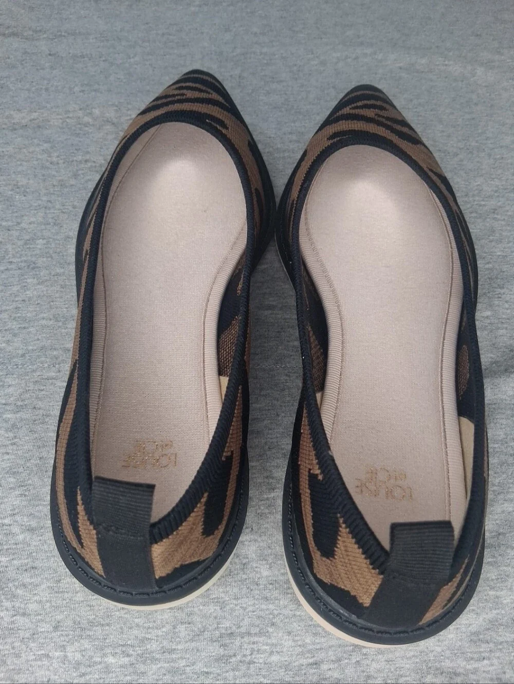 Louise et Cie Leopard Print Flat Shoes Pointed Toe Slip On Business Casual 8.5
